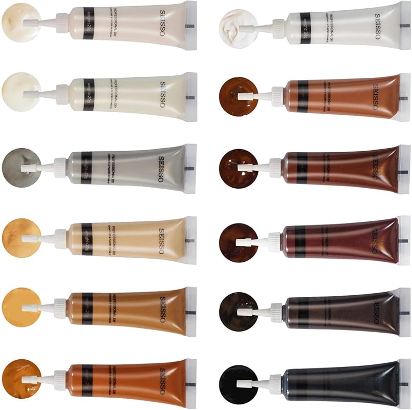 SEISSO 12-Color Wood Repair Kit: Touch Up Paint & Filler for Furniture