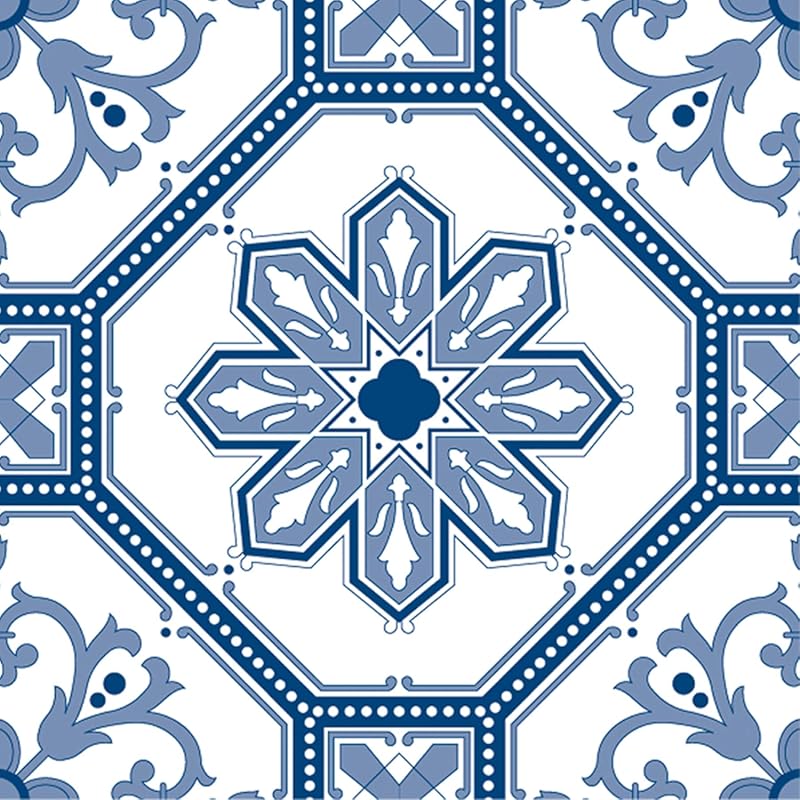 Spanish Portuguese Azulejo Style Peel and Stick Backsplash Tile Sticke