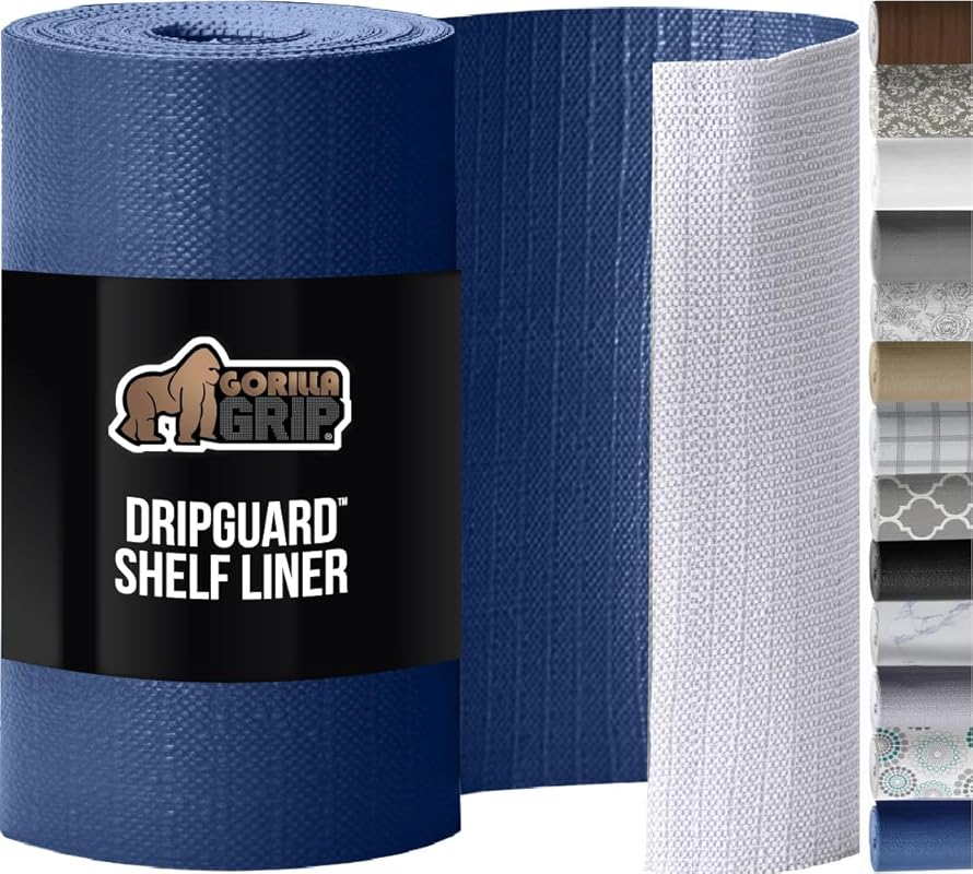 GORILLA GRIP DripGuard Shelf Liner, Non-Adhesive Drawer & Cabinet Prot