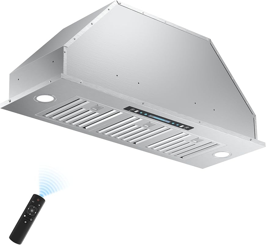 IKTCH 36-inch Built-in/Insert Range Hood, 900 CFM, Ducted/Ductless, 4-