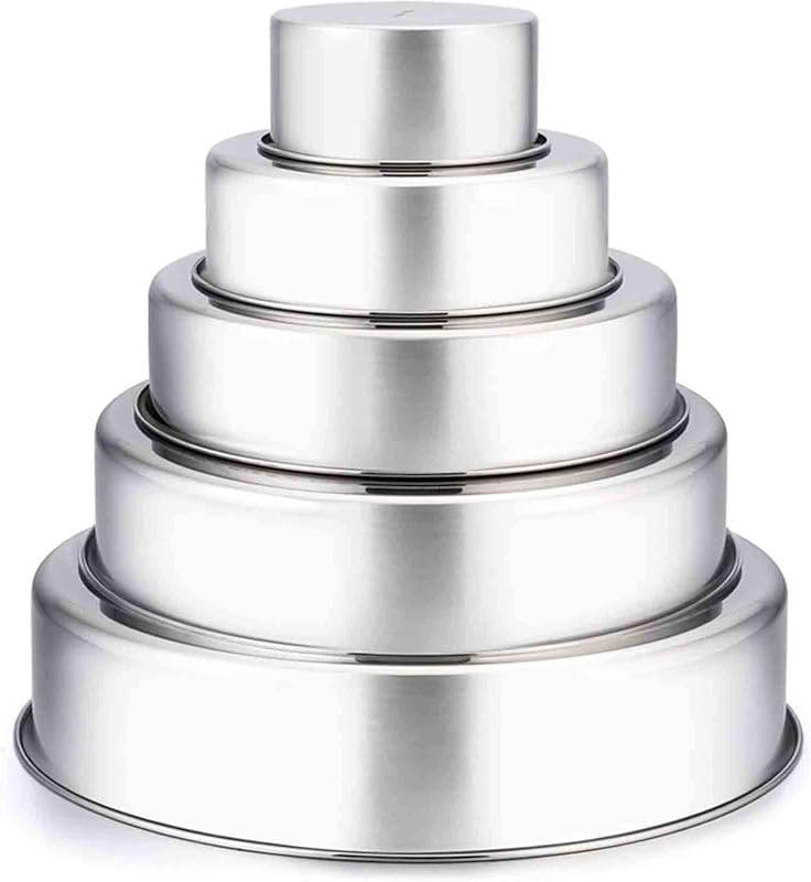 TeamFar 5-Piece Round Cake Pan Set (4