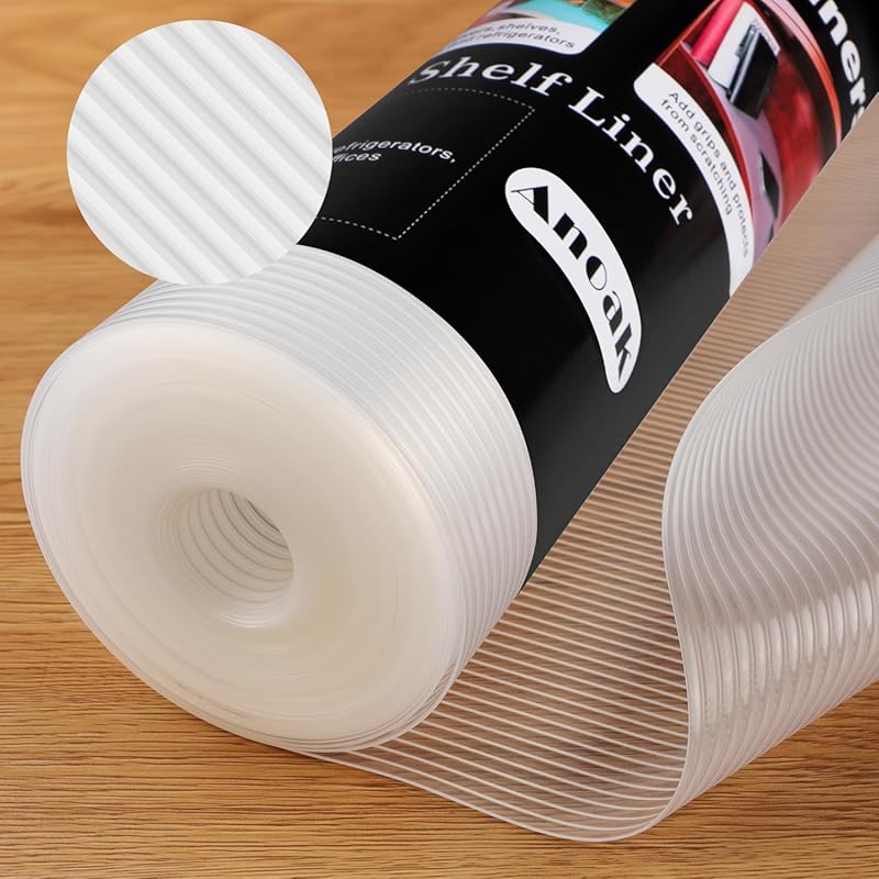 Anoak Non-Adhesive Shelf & Drawer Liner, Waterproof, Washable, Non-Sli