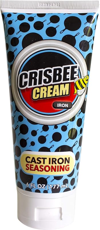 Crisbee Cream Iron Cast Iron & Carbon Steel Seasoning, 6oz, USA Family