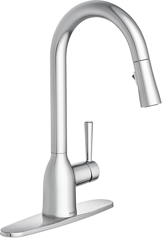 Moen Adler Modern High Arc Pull Down Kitchen Faucet, Chrome, One-Handl