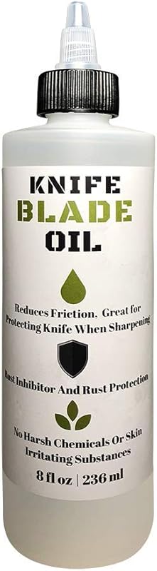 Premium 8oz Food Safe Knife Blade Oil & Honing Oil for Carbon Steel Kn