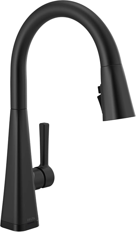 Delta Lenta Modern Touch Kitchen Faucet with Pull Down Sprayer, Single