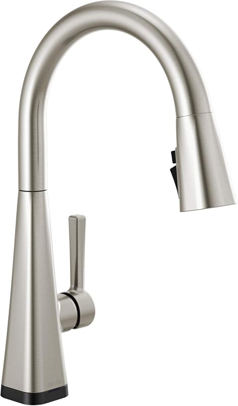 Delta Lenta Modern Touch Kitchen Faucet with Pull Down Sprayer, Single