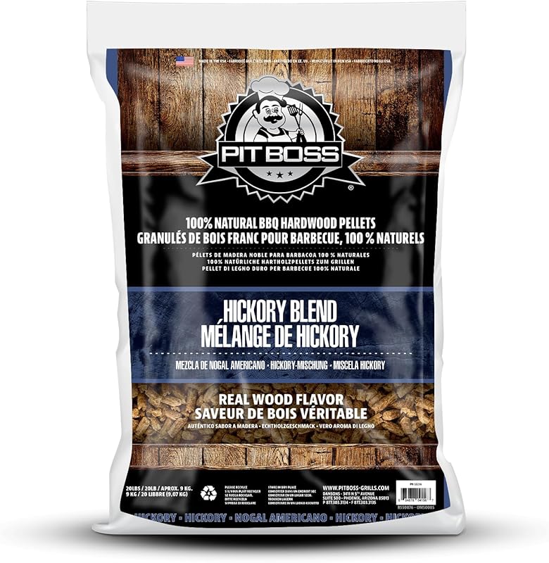 Pit Boss Hickory Blend All-Natural Hardwood BBQ Pellets for Pellet Gri