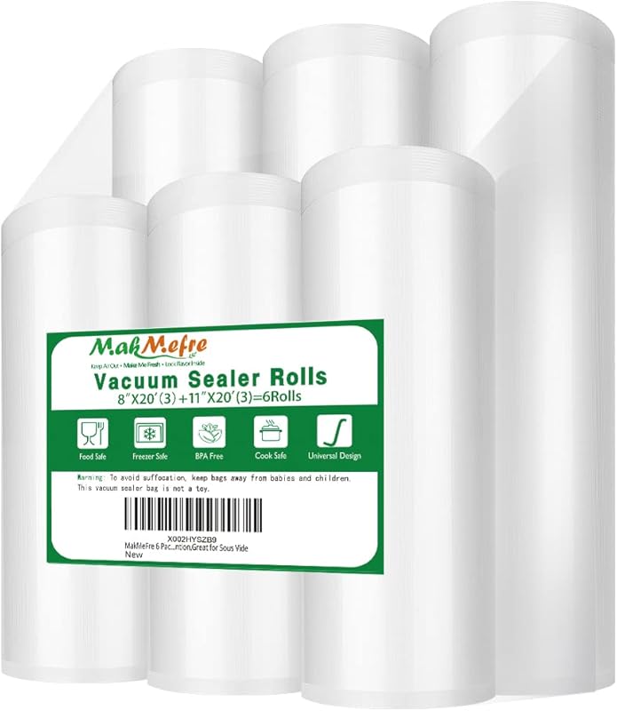 MakMeFre 6 Pack Vacuum Sealer Rolls: 8
