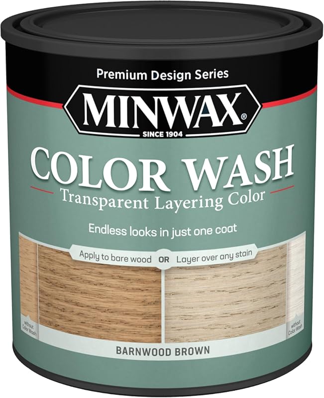 Minwax 404140000 Wash Transparent Layering Color, Barnwood Finish for 