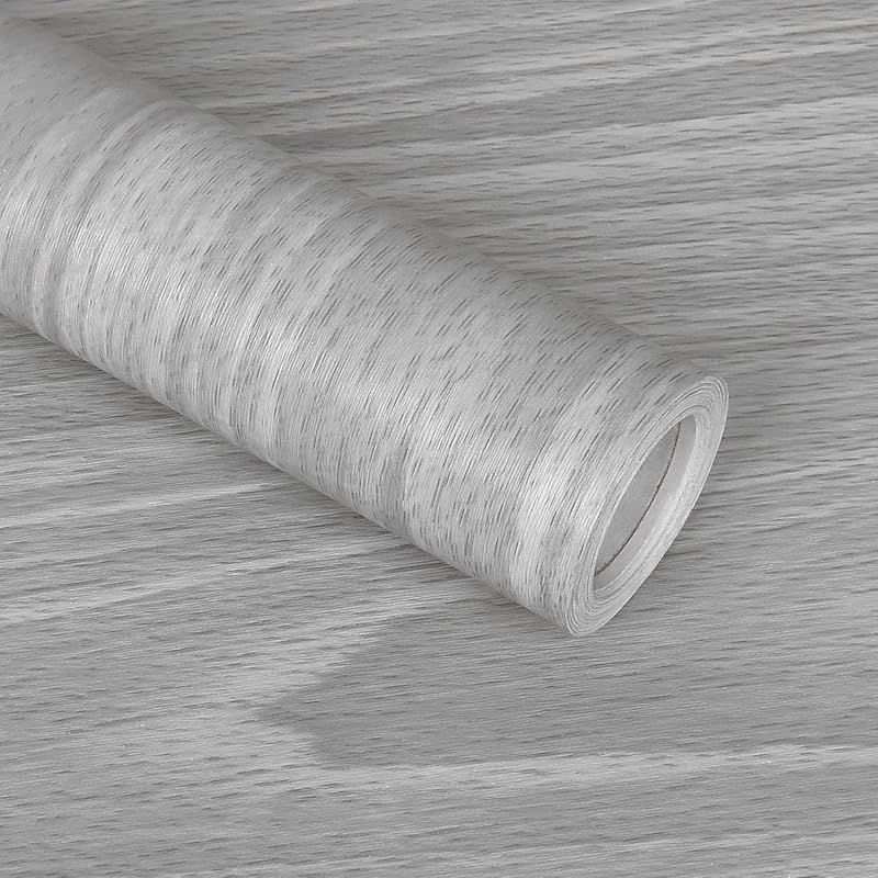 Gray Wood Grain Peel and Stick Contact Paper