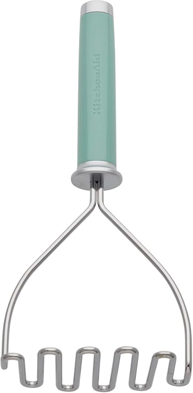 KitchenAid Gourmet Stainless Steel Wire Masher, Aqua Sky, 10.24-Inch, 