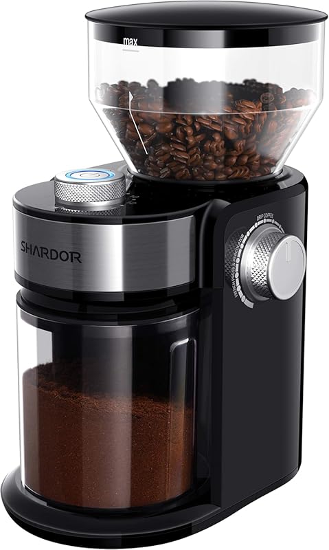 SHARDOR Electric Burr Coffee Grinder 2.0: Adjustable Mill with 16 Prec