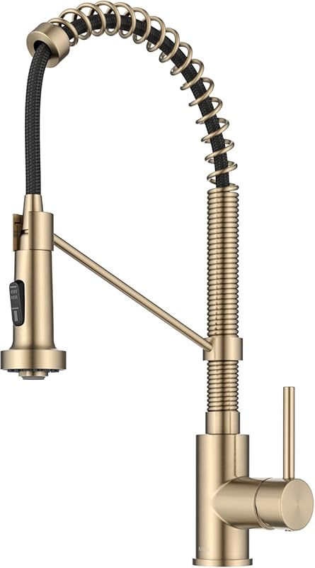 KRAUS Bolden Commercial Style Single Handle Pull-Down Kitchen Faucet,