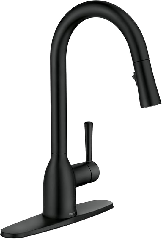Moen Adler Modern One-Handle High Arc Pull Down Kitchen Faucet with Po