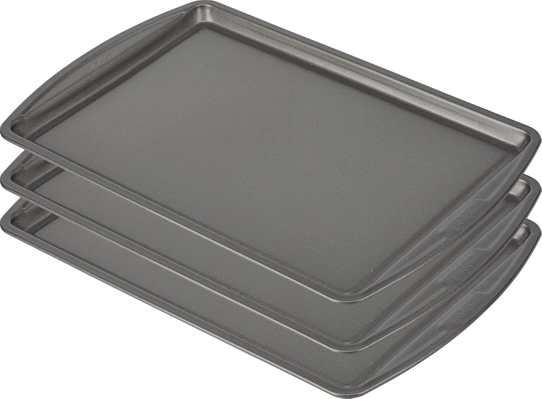 GoodCook Everyday 3-Pack Nonstick Carbon Steel Baking Sheet Set, 13” x