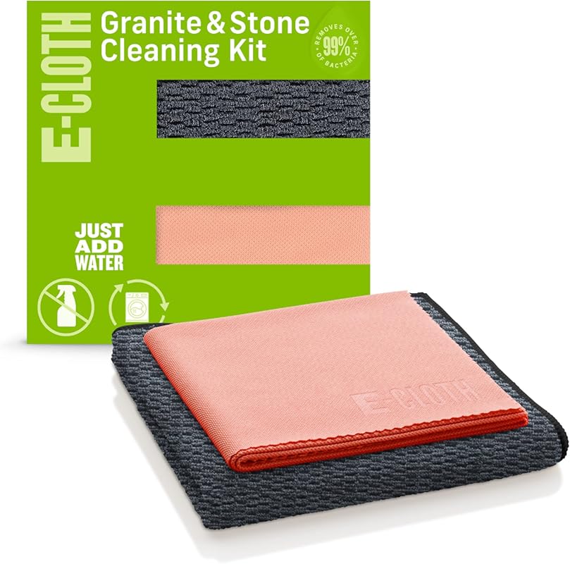 E-Cloth Granite & Stone Cleaning Kit: Premium Microfiber Cloths, Ideal