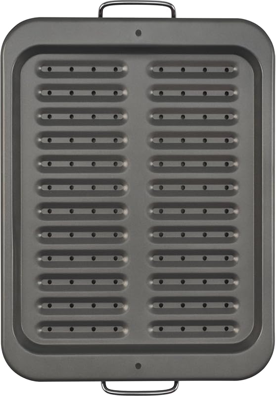 GoodCook Everyday Nonstick Steel Broiler Pan, 11.5 x 14.25-Inch, Durab