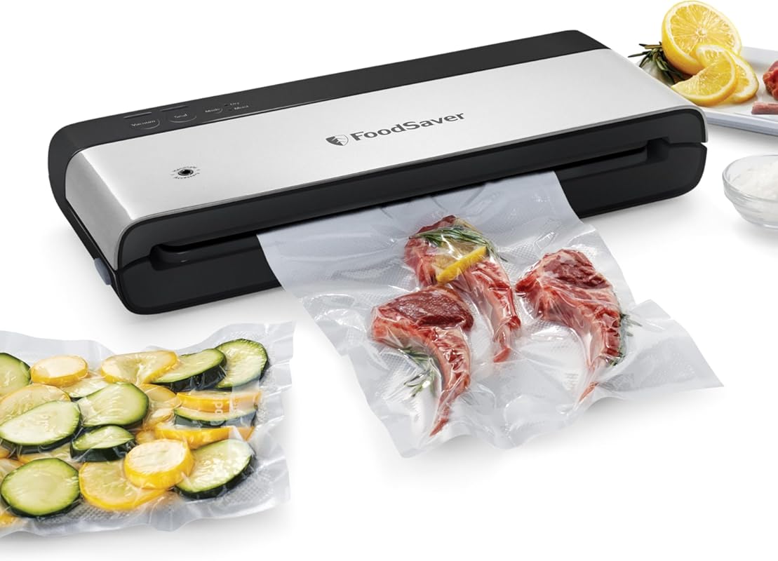 FoodSaver PowerVac VS0150 Compact Vacuum Sealer, Stainless Steel for W