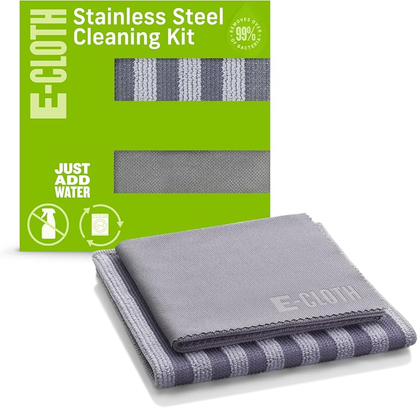 E-Cloth Stainless Steel Microfiber Cleaning Cloth Kit