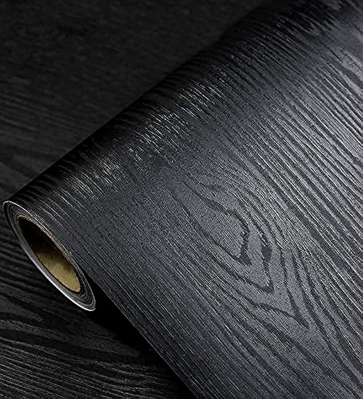 Black Wood Peel & Stick Wallpaper