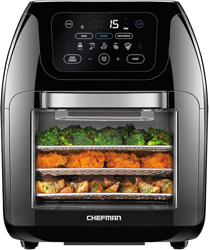 CHEFMAN XL 10L Multifunctional Digital Air Fryer, Rotisserie, Dehydrat