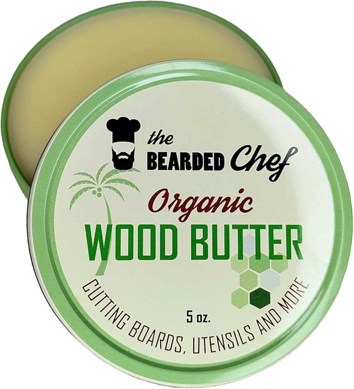 The Bearded Chef Organic Wood Butter for Butcher Blocks, Cutting Board