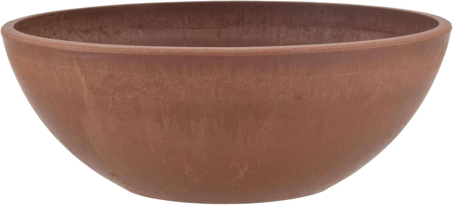 PSW Pot Collection M25TC 8-Inch Composite Low Bowl Planter, Shallow, I