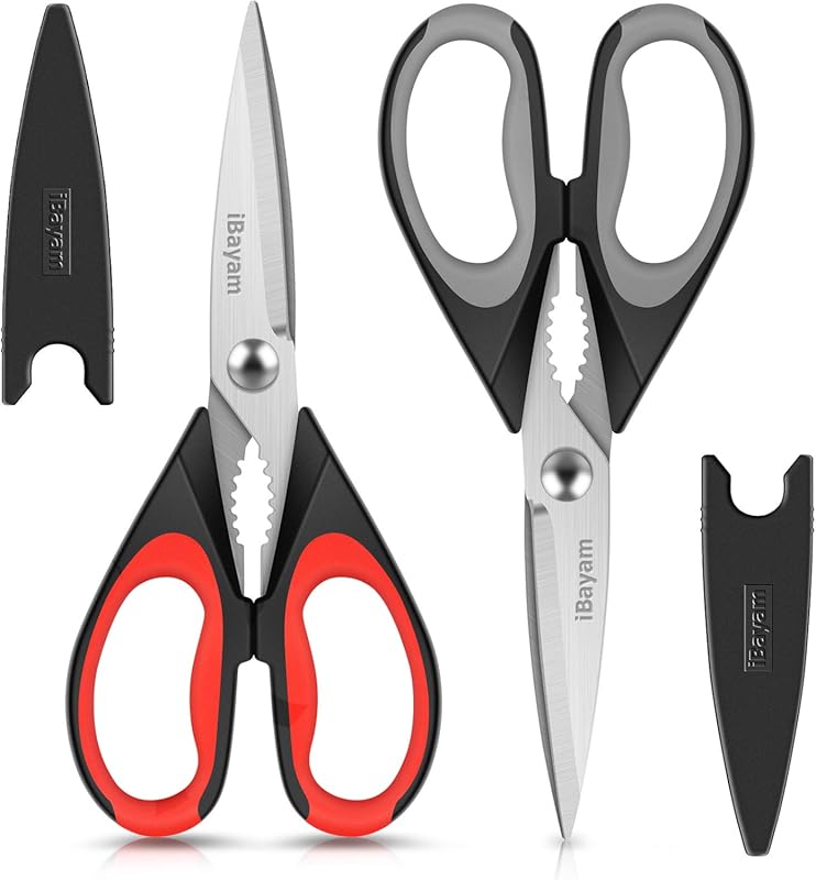 iBayam Heavy Duty Kitchen Scissors Set: All-Purpose Stainless Steel Sh