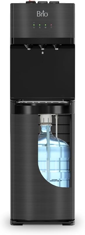 Brio Self Cleaning Bottom Loading Water Cooler Water Dispenser – Black