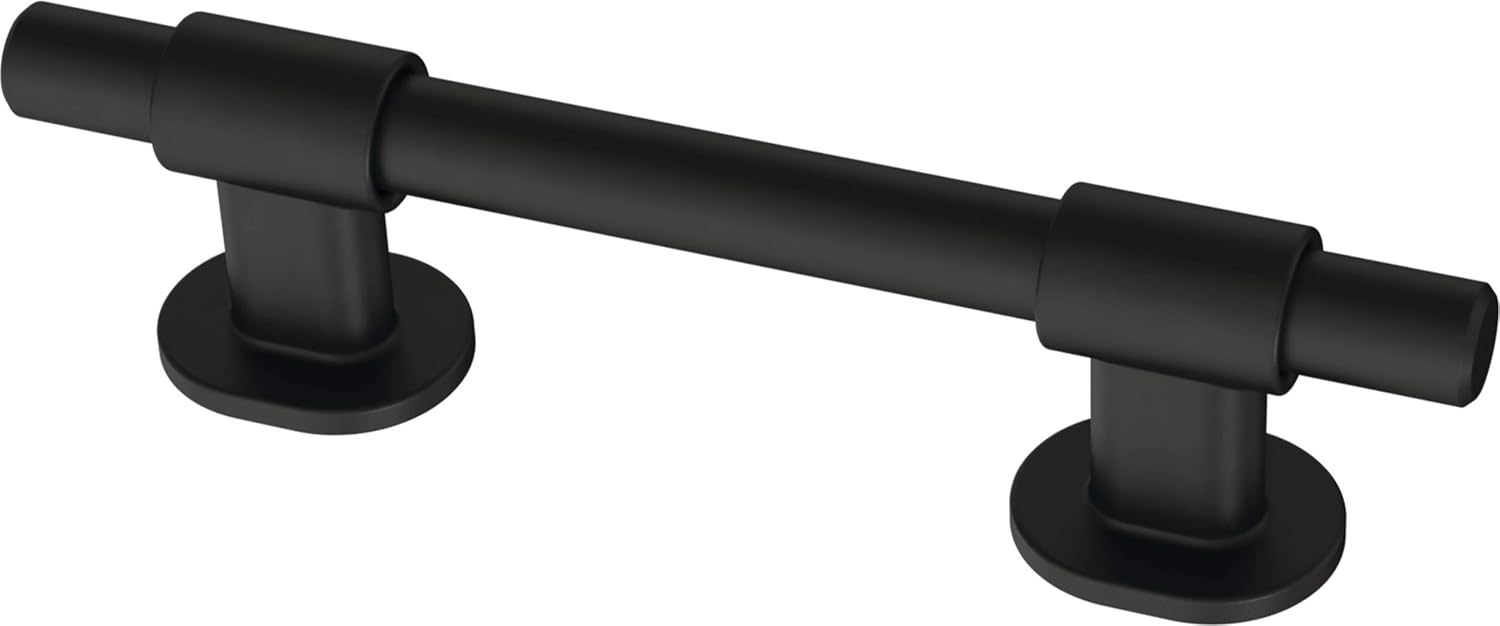 Franklin Brass Adjusta-Pull 5-Pack Matte Black Adjustable Cabinet Pull
