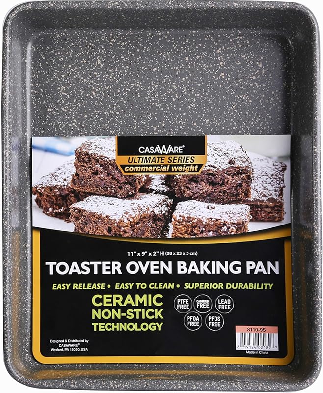 casaWare Ultimate Series 11x9x2-inch Toaster Oven Baking Pan, Commerci