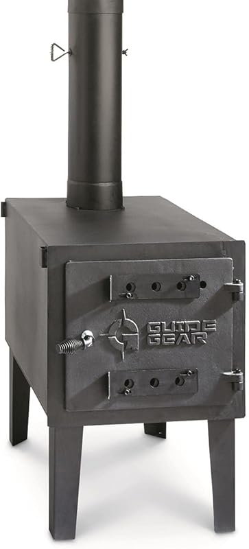 Guide Gear Large Portable Outdoor Wood Burning Stove with Chimney for 