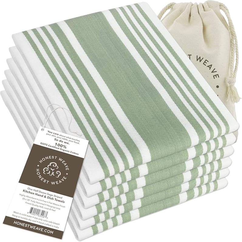 GOTS Certified Organic Cotton Kitchen Hand & Dish Towels – Oversized 2