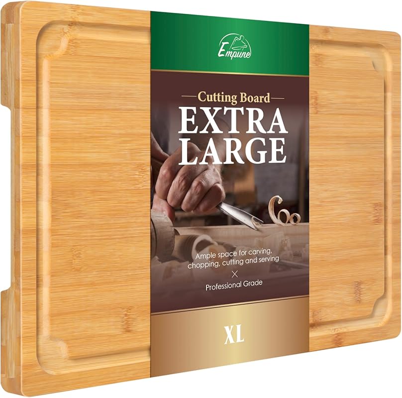 Empune Extra Large Bamboo Cutting Board (17.6