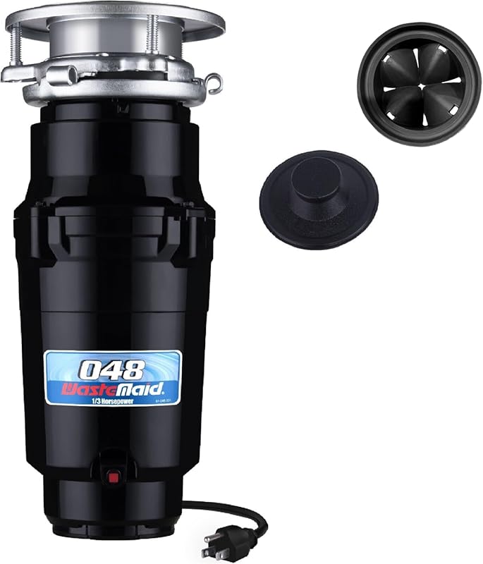 Waste Maid 1/3 HP Compact Garbage Disposal Anti-Jam Stainless Steel Fo