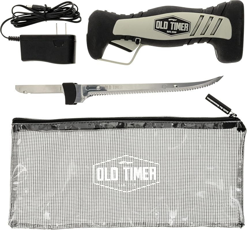Old Timer Electric Fillet Knife with Rechargeable Battery, 8