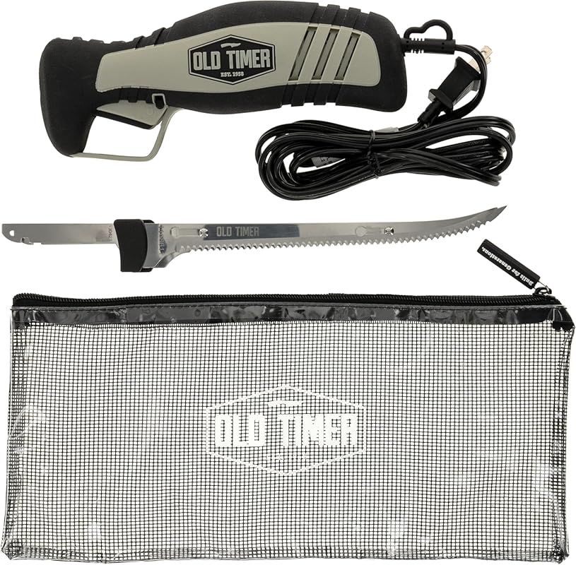 Old Timer Electric Fillet Knife with Rechargeable Battery, 8