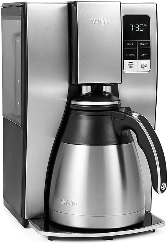 Mr. Coffee 10-Cup Programmable Coffee Maker with Thermal Carafe, Brew 