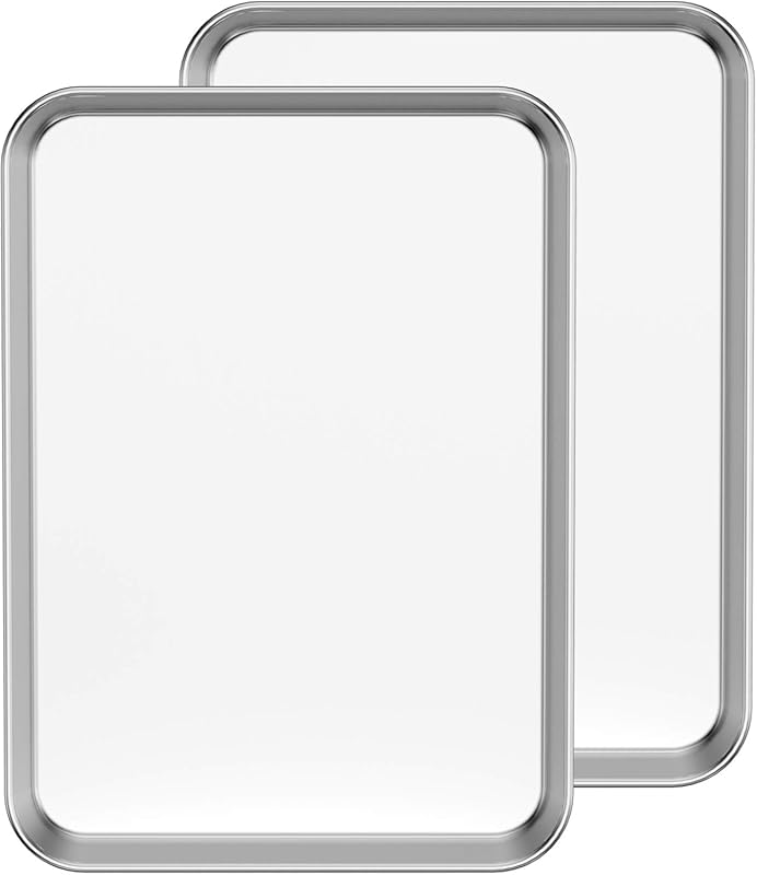 Bastwe 18 Inch Commercial Grade Stainless Steel Baking Sheet Set of 2,