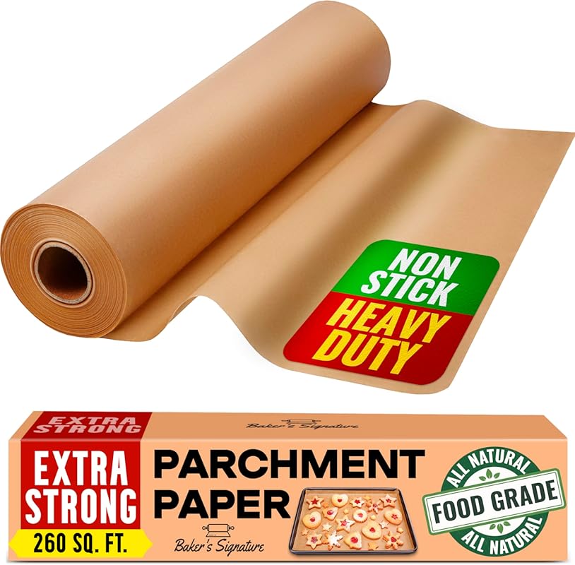 Baker’s Signature Unbleached Parchment Paper Roll, 15" x 210ft, Heavy 