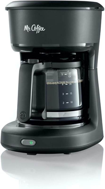 Mr. Coffee 5-Cup Mini Brew Switch Coffee Maker, Compact Drip Machine w
