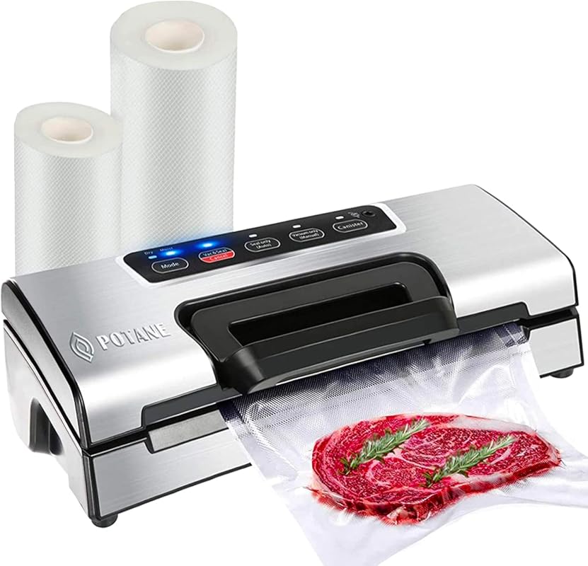 Pro Food Vacuum Sealer Machine with Built-in Cutter, Bag Storage, Auto