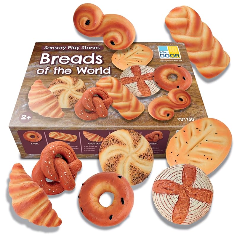 Yellow Door Set of 8 Breads of The World Sensory Play Stones - Educati