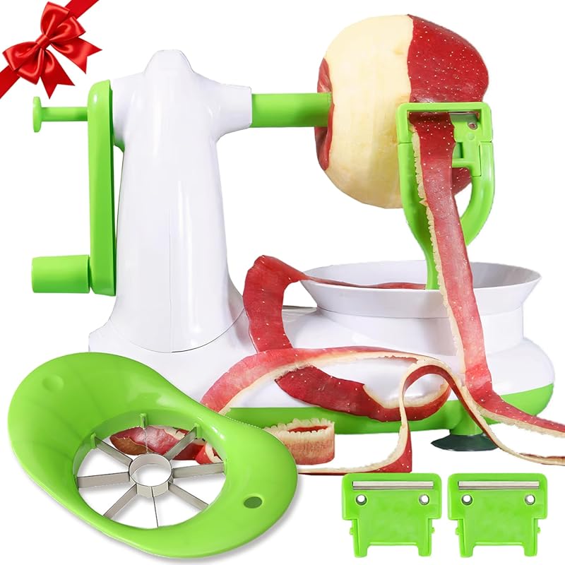 8-Wedge Apple Slicer Corer with Stainless Steel Blades, Strong Suction