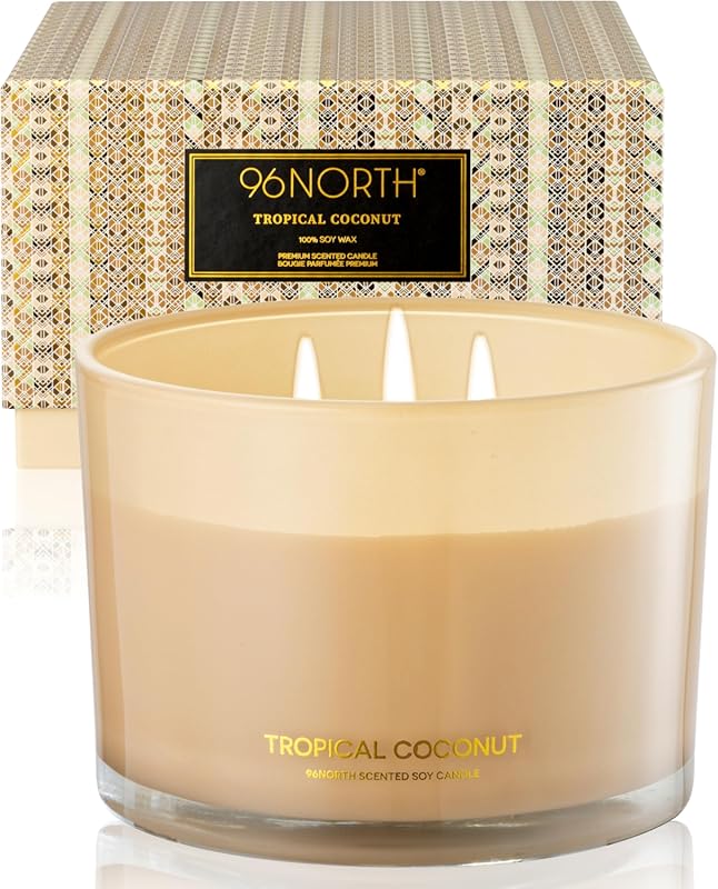 96NORTH Luxury Tropical Beach Scented Coconut Soy Candle