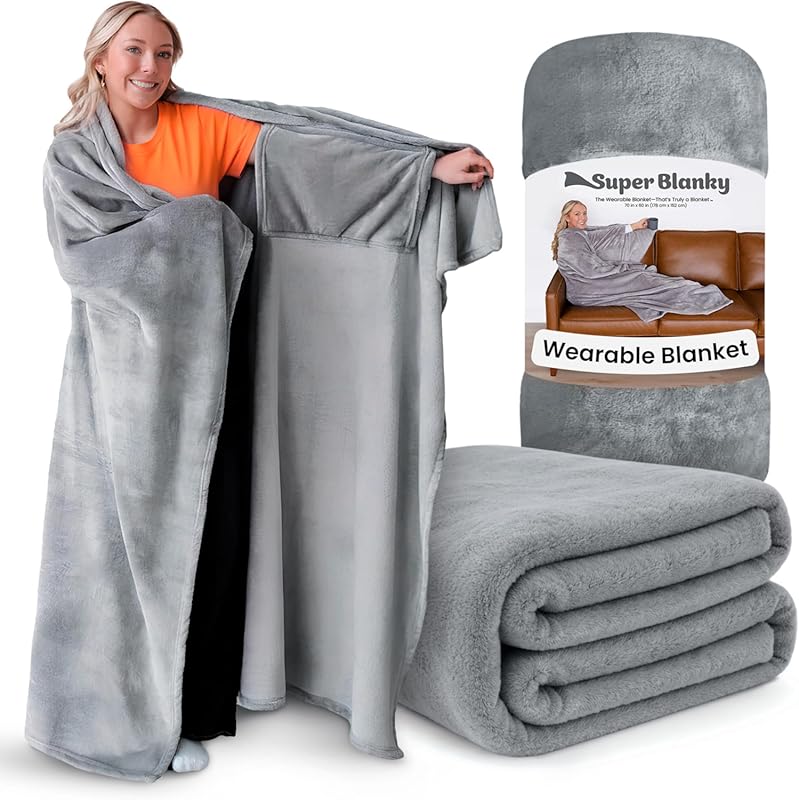 Adult Wearable Blanket for Women & Men, Super Soft Warm Cozy Oversized
