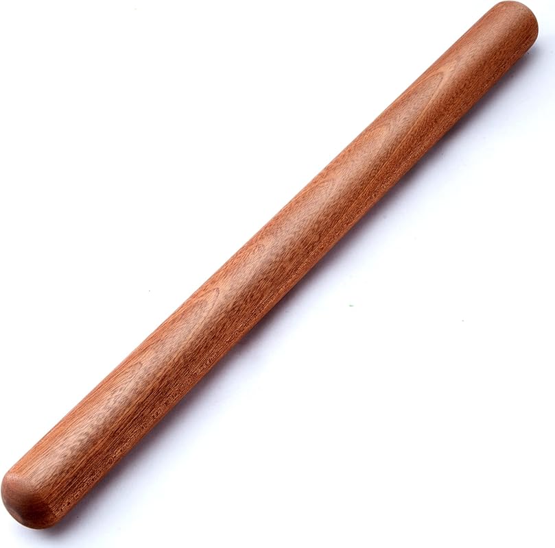 Aisoso 17.7-inch Classic Wooden French Rolling Pin, Extra Long for Fon