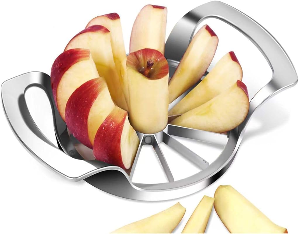 LIIGEMI 12-Blade Extra Large Apple Slicer, Heavy Duty Stainless Steel 