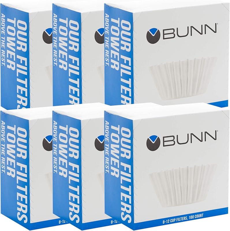 BUNN 8-12 Cup Coffee Filters, Premium Quality, 600 Filters Total (6 x 